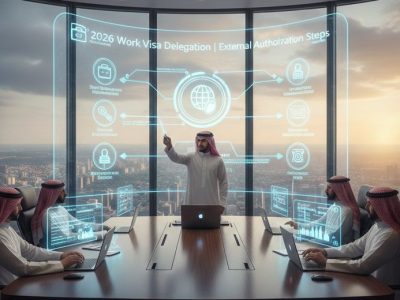 تفويض مكتب استقدام على تأشيرة عمل 2026 | خطوات التفويض الخارجي - تنفيذ