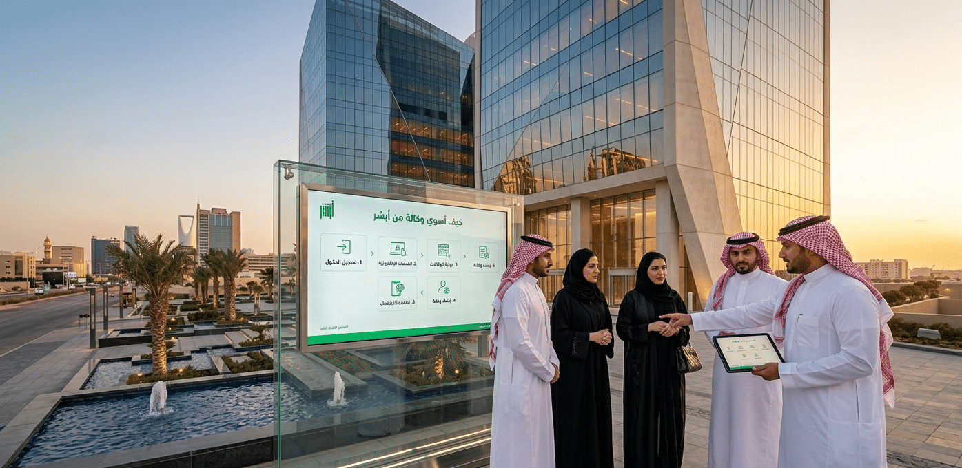 كيف اسوي وكالة من ابشر