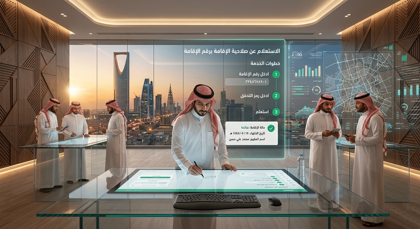 الاستعلام عن صلاحية الإقامة برقم الإقامة