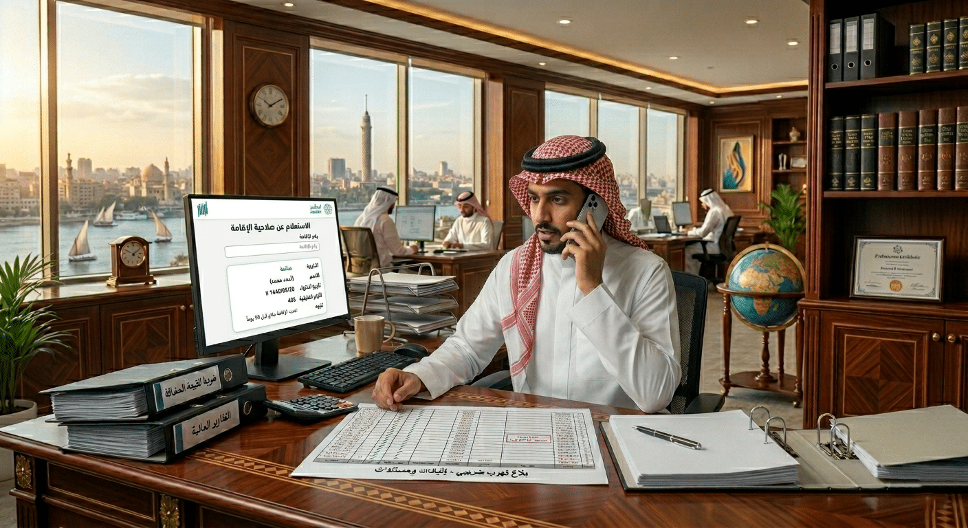 الاستعلام عن صلاحية الإقامة برقم الإقامة