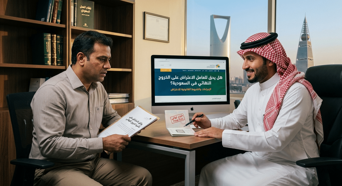 هل يحق للعامل الاعتراض على الخروج النهائي