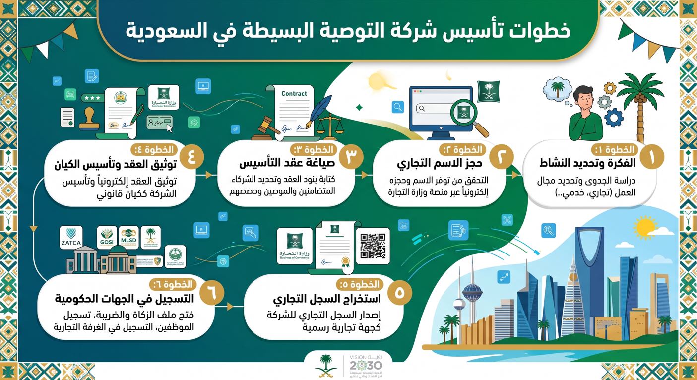 خطوات تأسيس شركة التوصية البسيطة