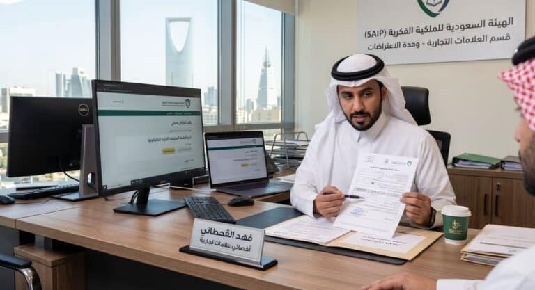 موظف سعودي فى تنفيذ يقوم ب اعتراض على تسجيل علامة تجارية في السعودية