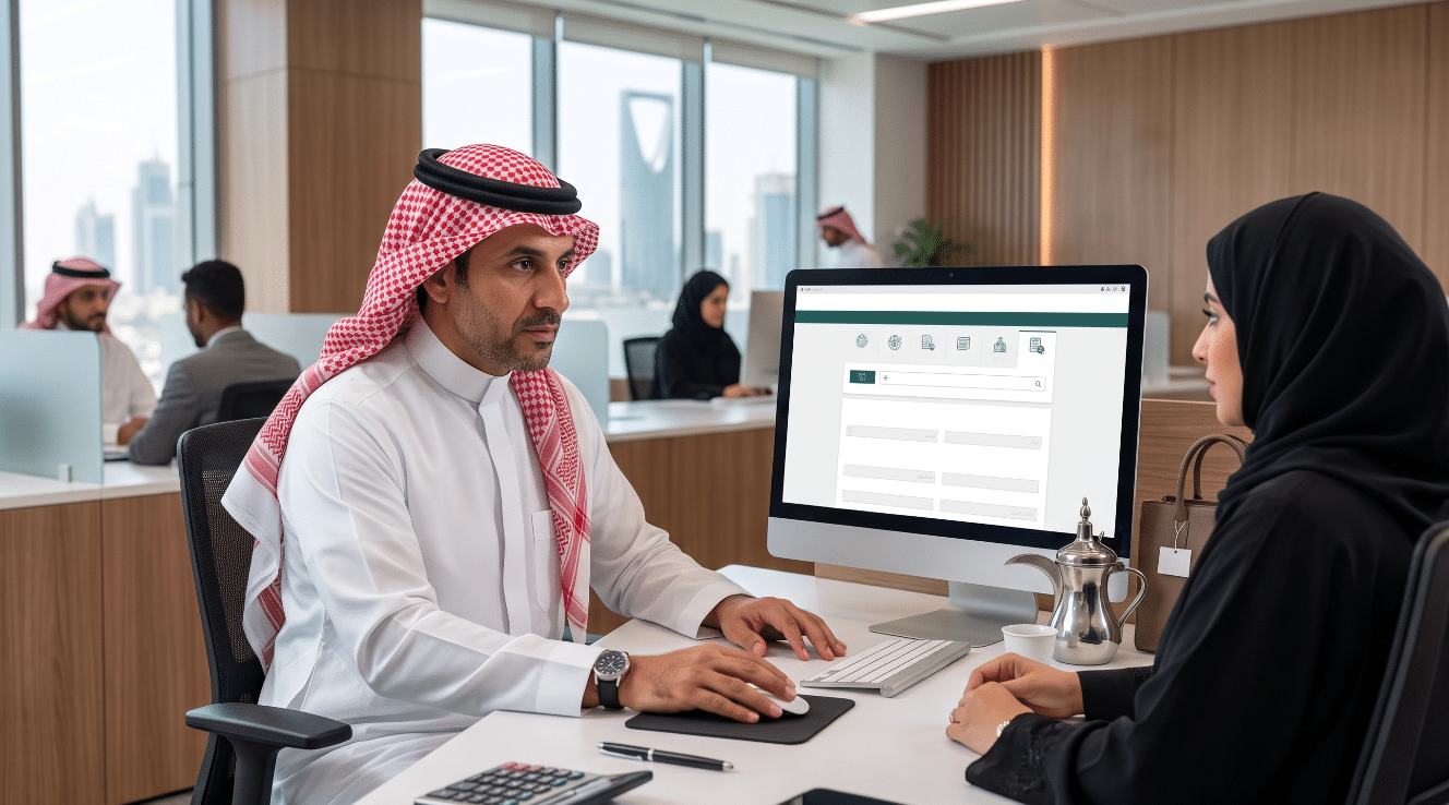 مدير شركة سعودي يقوم الاستعلام عن السجل التجاري